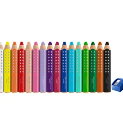 Faber-Castell Tuscher Og Farver|Skriveredskaber>Farveblyanter - XXL Jumbo Grip + Spidser - 16 stk.