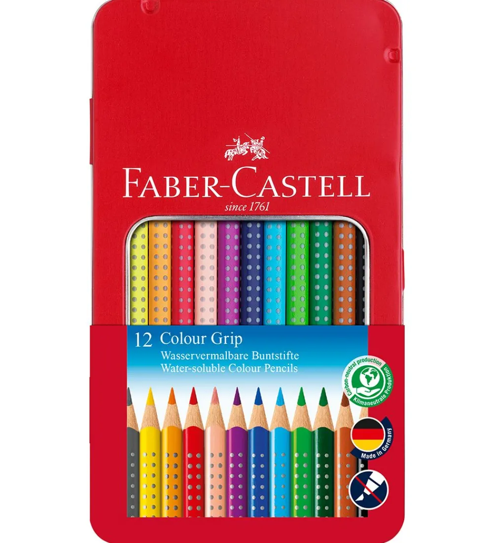 Faber-Castell Maling|Farveblyanter - Grip - Akvarel - 12 stk - Multi
