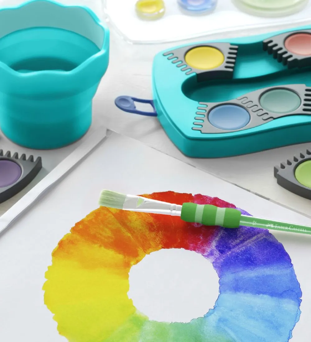 Faber-Castell Maling|Kop til Vand/Pensel - Clic&Go - Turkis