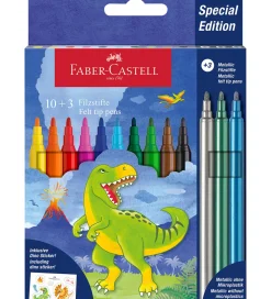 Faber-Castell Tuscher Og Farver>Tuscher - 10+3 stk. - Dinosaur - Metallic