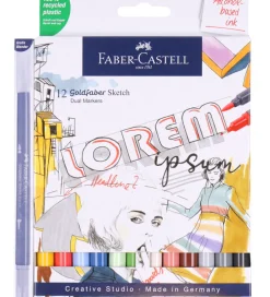 Faber-Castell Tuscher Og Farver|Tuscher - 12 Stk. + Blander - Goldfaber Sketch