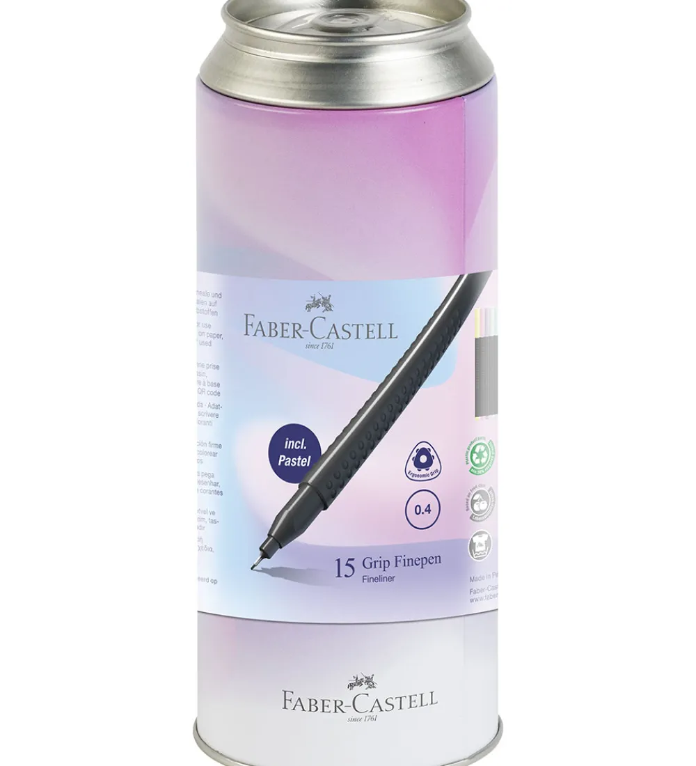 Faber-Castell Skriveredskaber|Tuscher - Grip Finepen - 15 stk. - Multi/Pastel