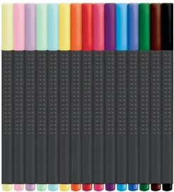 Faber-Castell Skriveredskaber|Tuscher - Grip Finepen - 15 stk. - Multi/Pastel