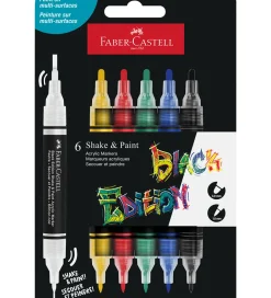 Faber-Castell Tuscher Og Farver>Tuscher - Shake & Paint Akryl - 6 Stk. - Multi