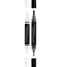 Faber-Castell Tuscher Og Farver|Tuscher - Shake & Paint Acrylic - 2 Stk. - Sort/Hv