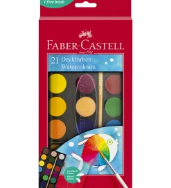 Faber-Castell Maling>Vandfarver - Akvarel - 21 Farver + 1 Pensel