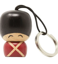 FableWood Nøgleringe>Garder-Nøglering - Vincent - 4 cm - Natur/Rød/Sort