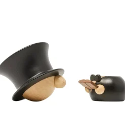 FableWood Pyntefigurer>H.C. Andersen - 8 cm - Natur/Sort