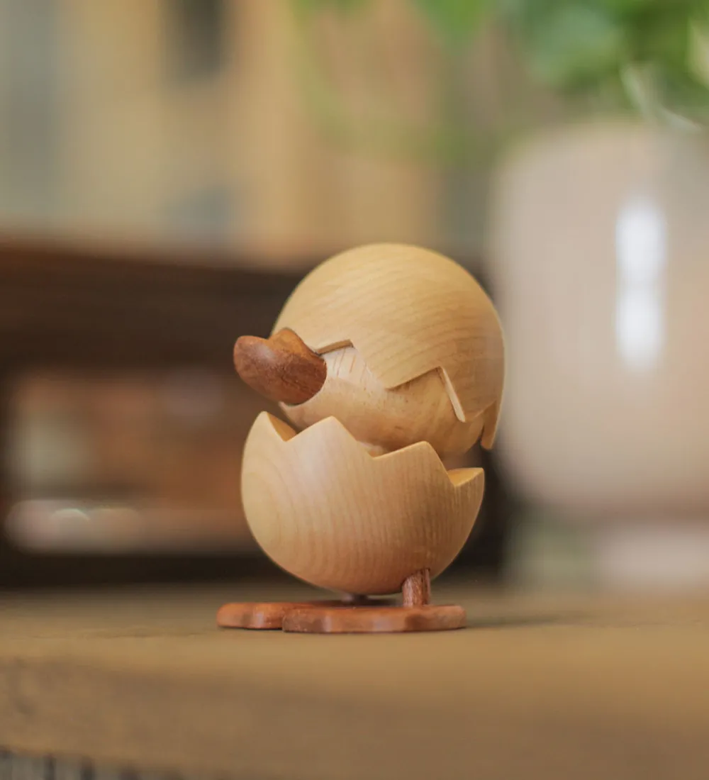 FableWood Pyntefigurer>H.C. Andersen - Den Grimme Ælling - 8 cm - Natur