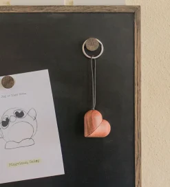 FableWood Nøgleringe|Hjerte-Nøglering - 5 cm - Natur