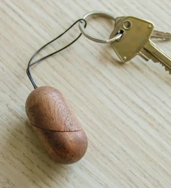 FableWood Nøgleringe|Hjerte-Nøglering - 5 cm - Natur