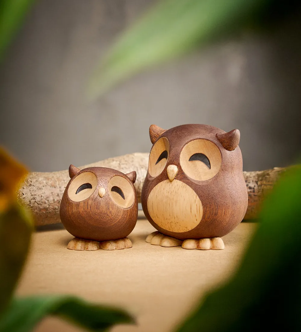 FableWood Dekoration>Lille Ugle - Sofia - 6 cm - Natur