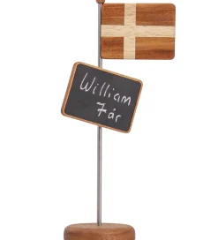 FableWood Pyntefigurer>Magnetisk Bordflag m. Tavle - H. 30 cm - Natur/Stål