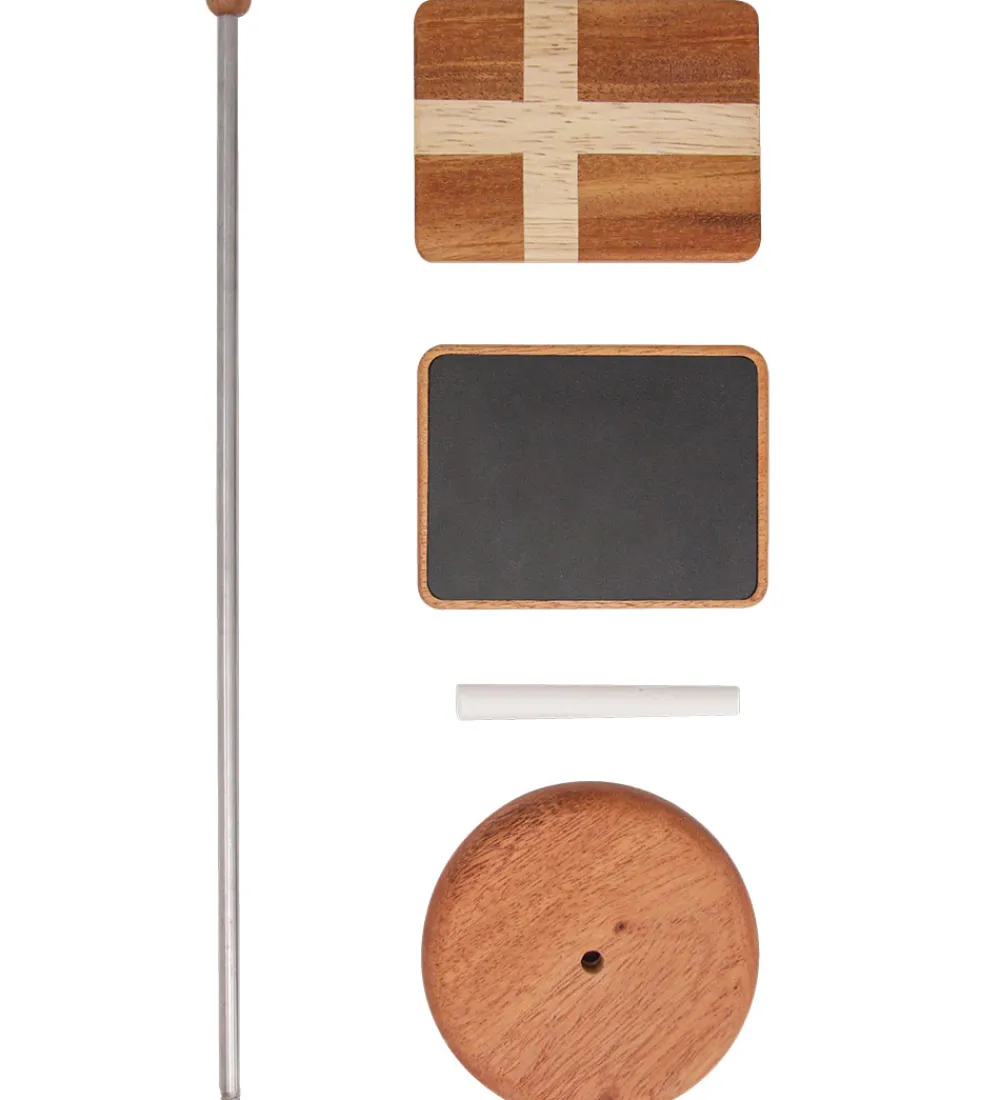 FableWood Pyntefigurer>Magnetisk Bordflag m. Tavle - H. 30 cm - Natur/Stål