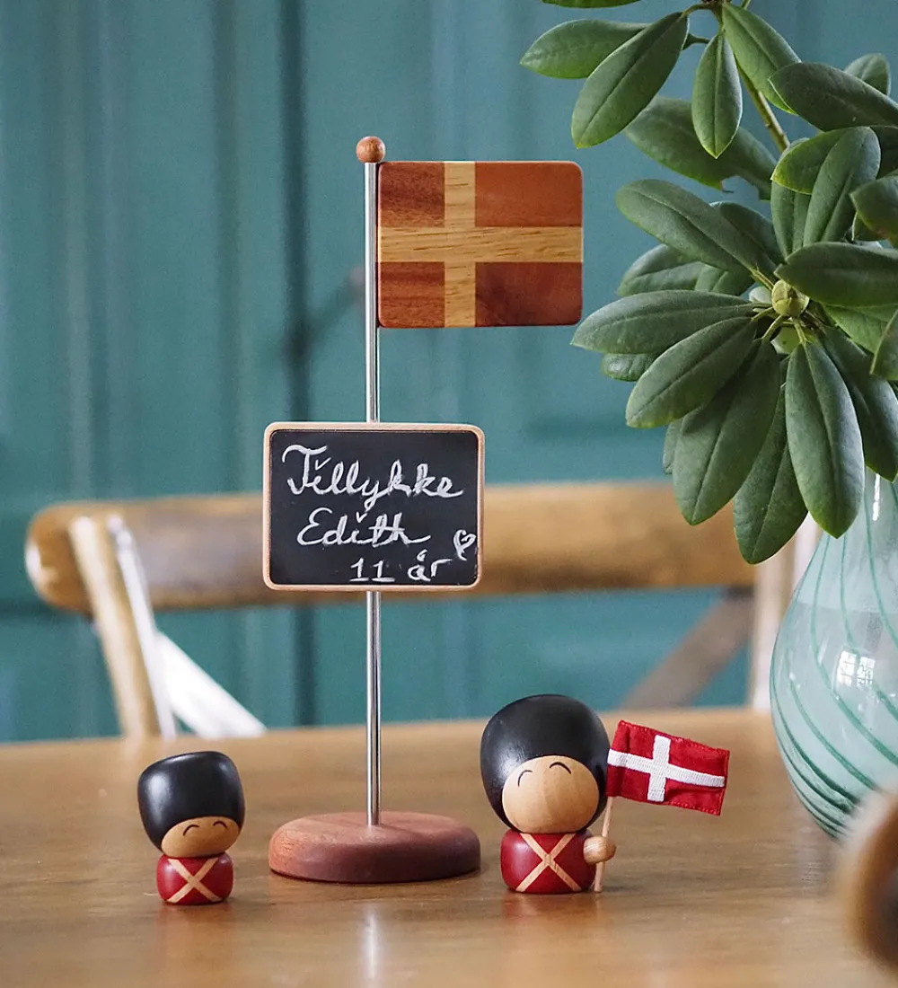 FableWood Pyntefigurer>Magnetisk Bordflag m. Tavle - H. 30 cm - Natur/Stål