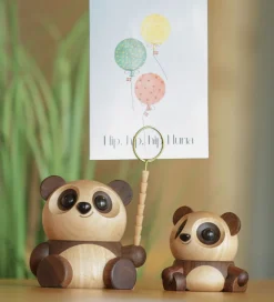 FableWood Pyntefigurer>Panda - Pom Pom - 6 cm - Natur