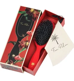 Fan Palm Hårbørster|Hårbørste - Medium - Red Poppy