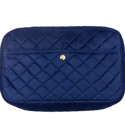 Fan Palm Toilettasker|Toilettasker>Toilettaske - Large - Quiltet Velour - Midnight Blue