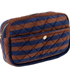 Fan Palm Toilettasker|Toilettasker>Toilettaske - Medium - Quiltet - Blues & Stripes