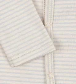 Børn Fanga Fontana Heldragter></noscript>Natdragt - Fio - Tea Stripe Gray Dawn