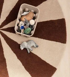 Ferm Living Gulvtæpper>Gulvtæppe - 70 cm - Uld - Dark Brick/Off White