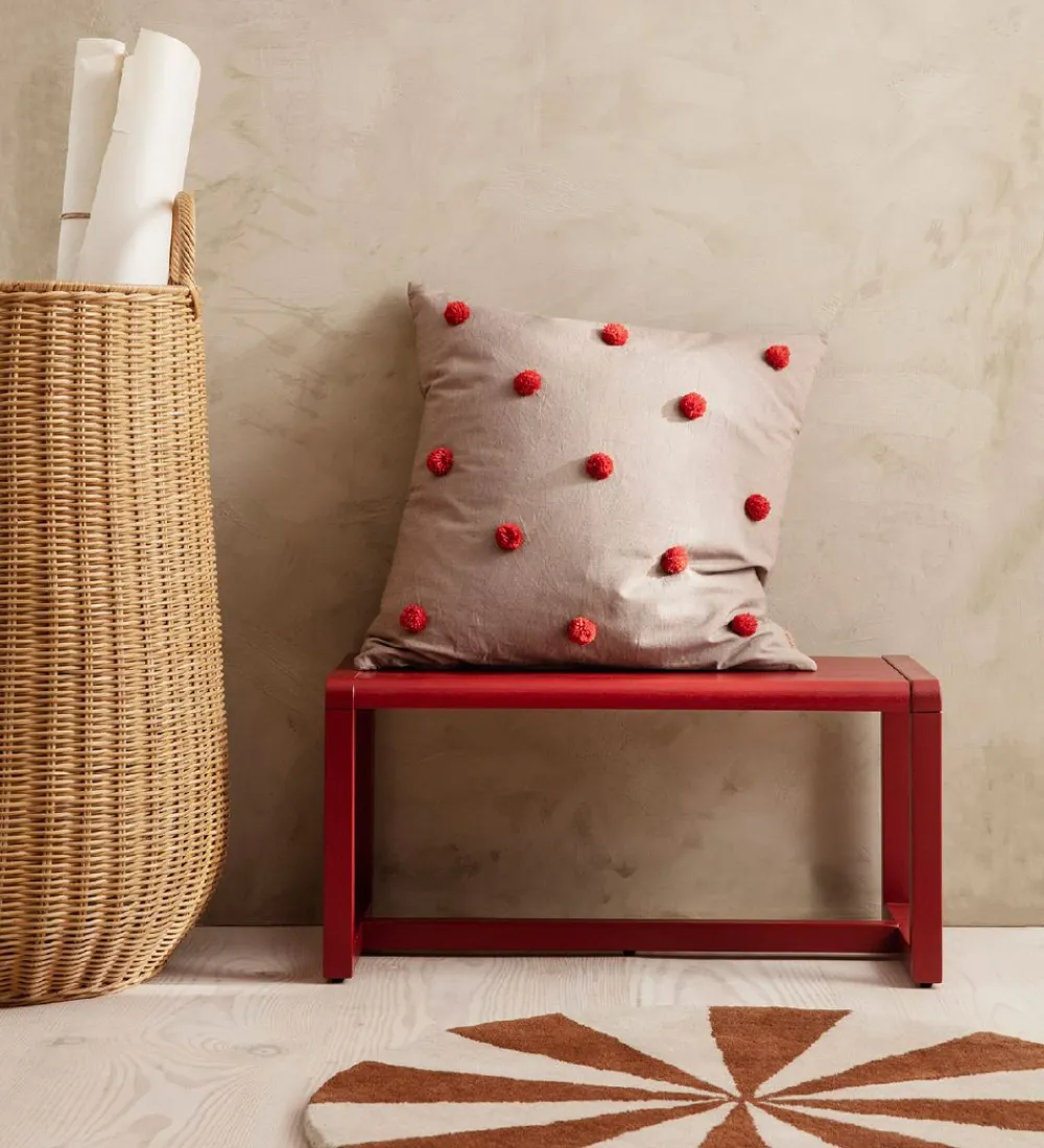 Ferm Living Gulvtæpper>Gulvtæppe - 70 cm - Uld - Dark Brick/Off White