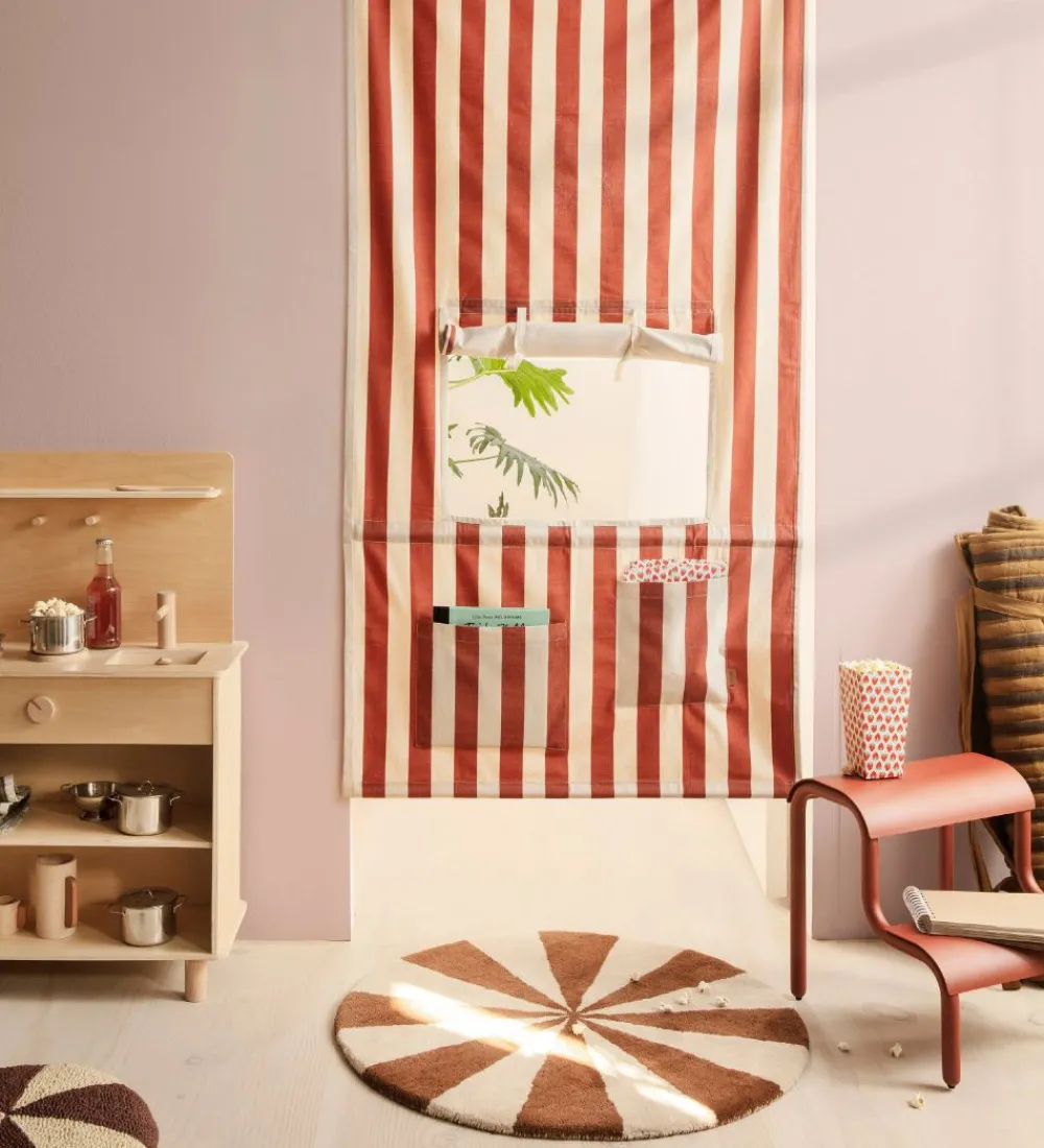 Ferm Living Gulvtæpper>Gulvtæppe - 70 cm - Uld - Dark Brick/Off White