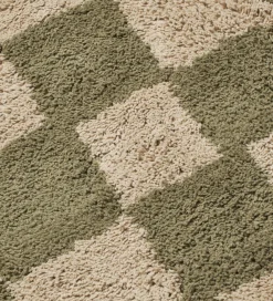 Børn Ferm Living Tæpper|Gulvtæpper>Gulvtæppe - Mara - 80x150 cm - Elm Green/Warm Sand