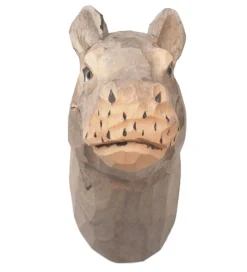 Ferm Living Knager|Knage - 9,5x9,5x5 cm - Håndskåret Træ - Flodhest