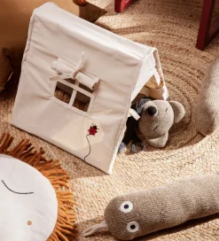 Ferm Living Legetelte|Legetelte|Legetelt - 30x30 cm - Natur m. Mariehøne