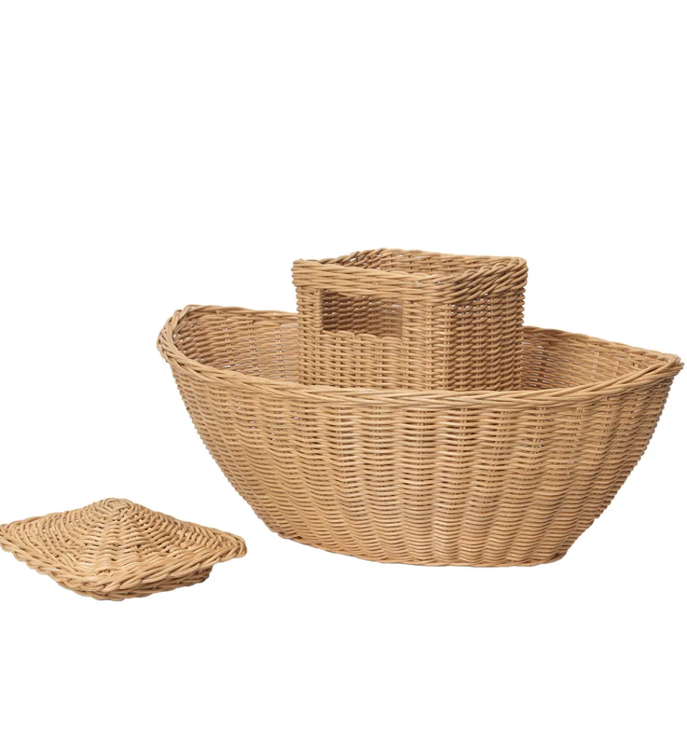 Ferm Living Kurve>Opbevaringskurv - Braided Ark - 60x41x30 cm - Natura