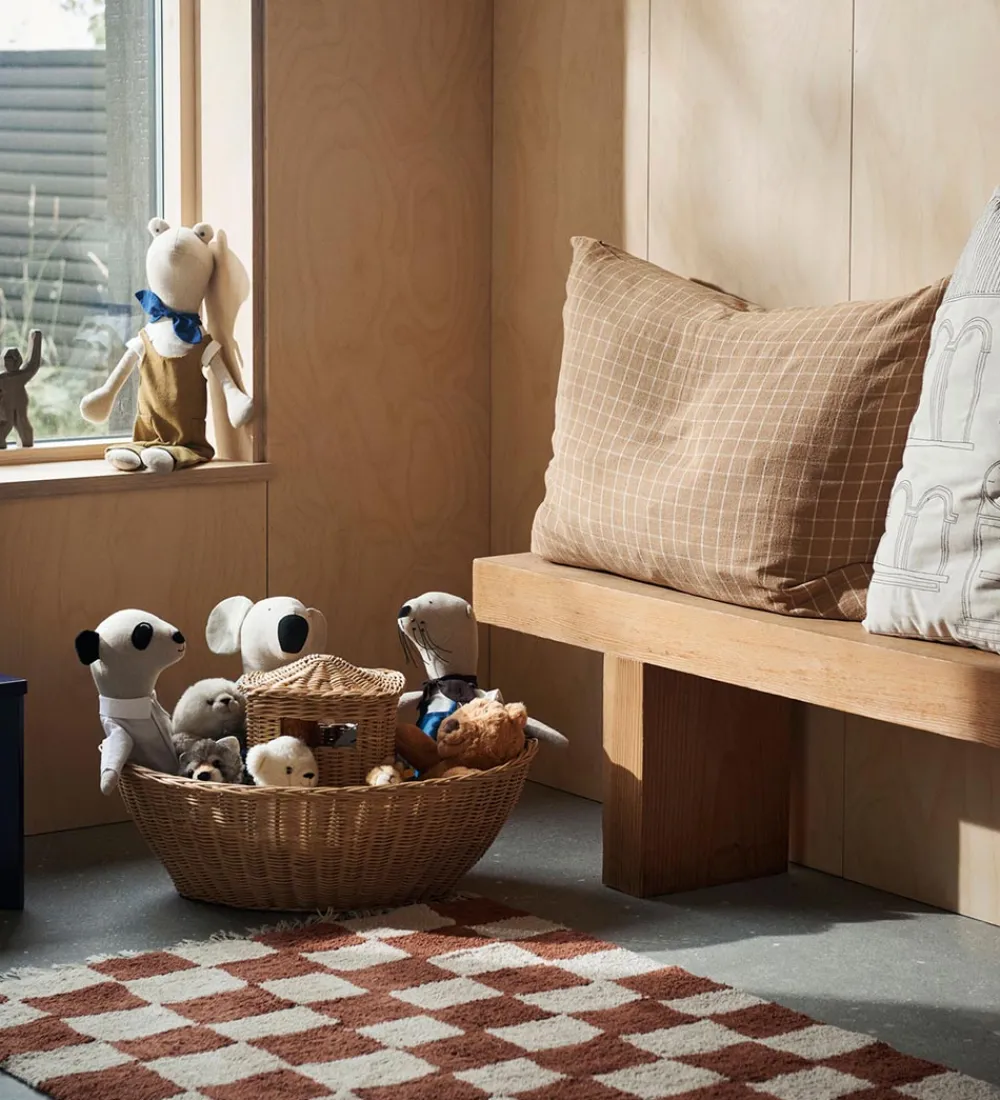 Ferm Living Kurve>Opbevaringskurv - Braided Ark - 60x41x30 cm - Natura