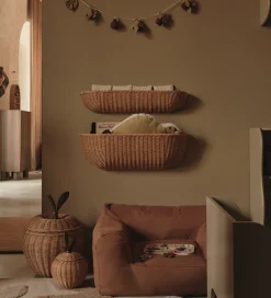 Ferm Living Opbevaring|Væglomme - Flettet Rattan - 75x14 cm - Natural