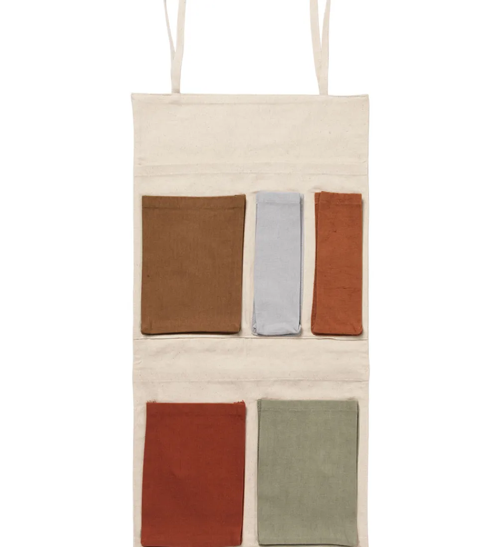 Ferm Living Opbevaring|Væglommer - Canvas - 65x32 cm - Off White/Multi