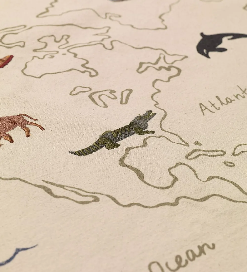 Ferm Living Plakater Og Billeder>Vægophæng - The World Textile Map - Off White