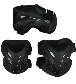 Fila Rulleskøjter|Rulleskøjter|Beskyttelsessæt - Sort