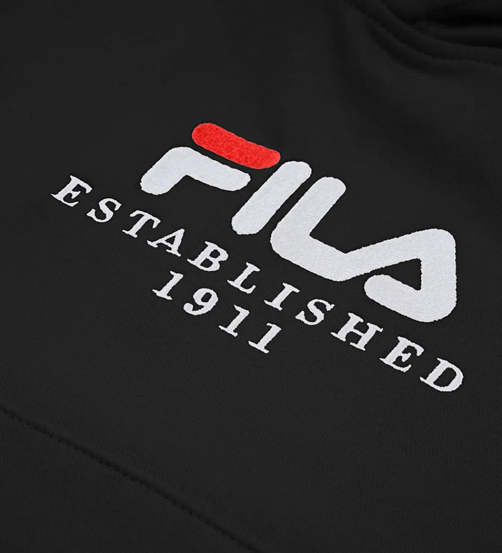Børn Fila Hættetrøjer|Hættetrøje - Benna - Sort m. Logo