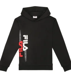 Børn Fila Hættetrøjer|Hættetrøje - MoriMondo - Sort m. Logo