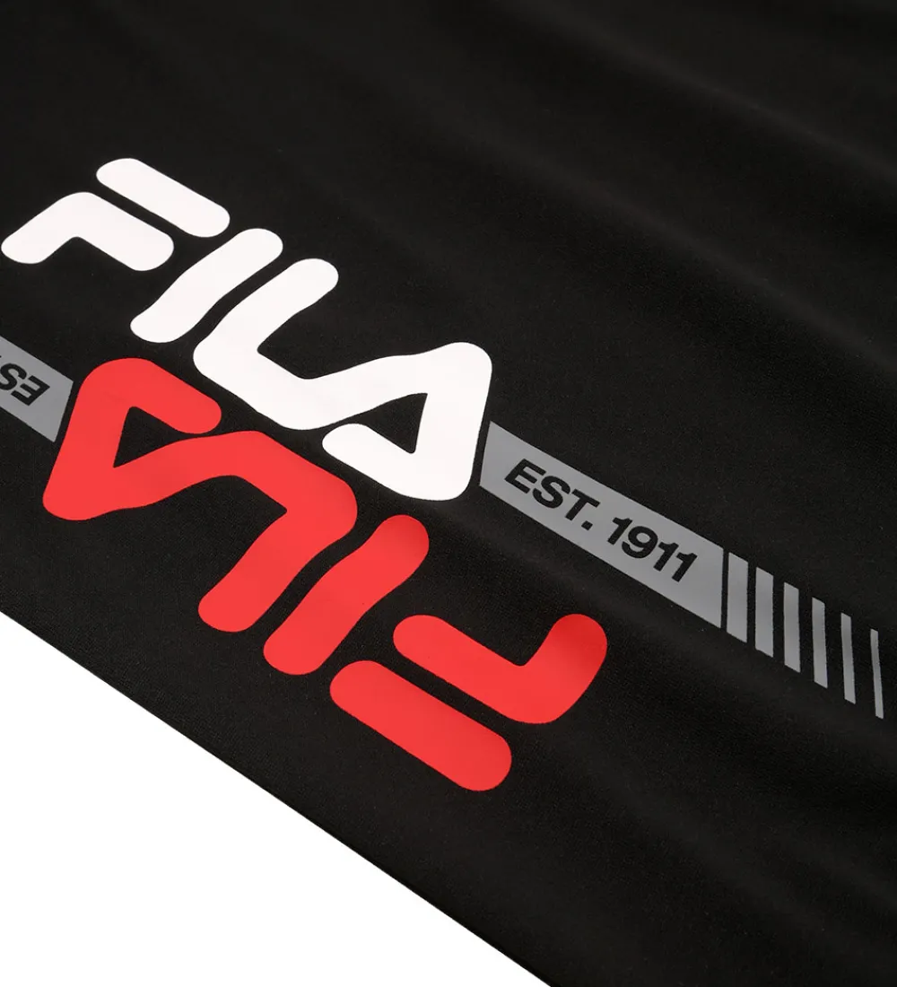 Børn Fila Hættetrøjer|Hættetrøje - MoriMondo - Sort m. Logo