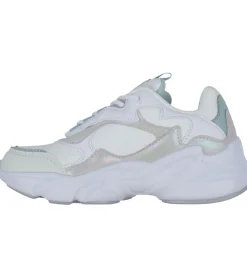 Børn Fila Børnesko Og Babysko>Sko - Collene Logo - Hvid/Silver/Blue Haze