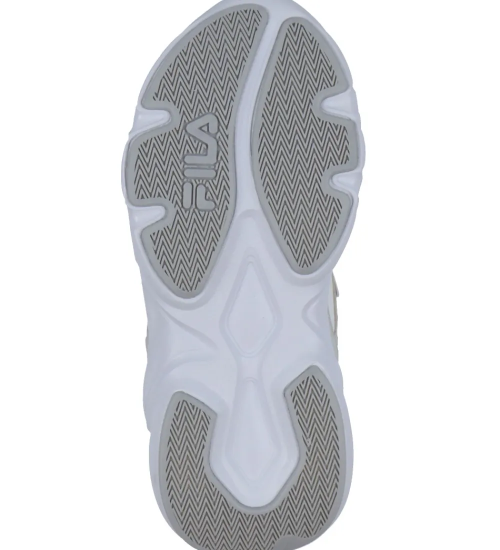 Børn Fila Børnesko Og Babysko>Sko - Collene Logo - Hvid/Silver/Blue Haze