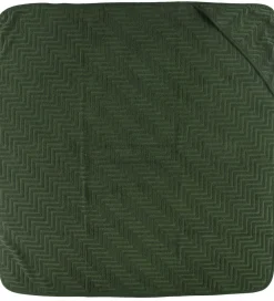 Filibabba Babyhåndklæde- Og Poncho|Babyhåndklæde - Zigzag - 90x90 cm - Dark Green
