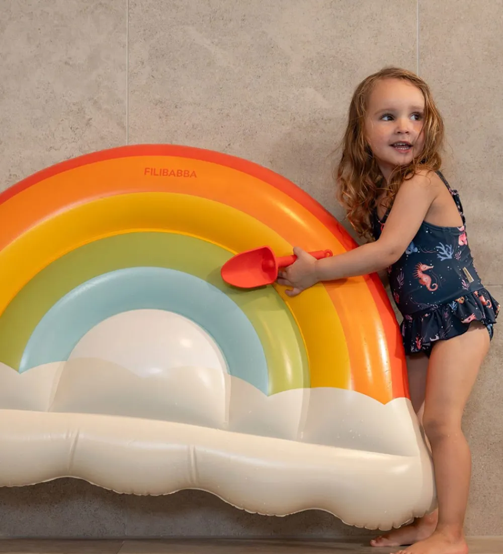 Filibabba Badedyr|Bademadras - 124x78 cm - Regnbue