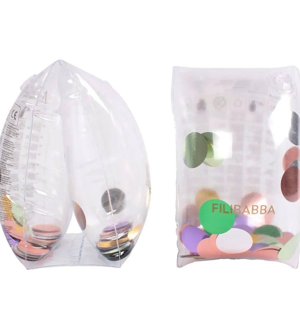 Filibabba Badevinger>Badevinger - Alfie - Regnbuefarvet Konfetti