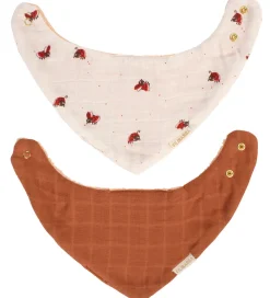 Filibabba Savlesmække|Hagesmække|Savlesmække - Musselin/Frotté - 2-pak - Lucky/Amber Br