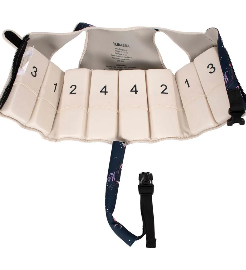 Filibabba Svømmeveste>Svømmevest - 3-4 År - UV50+ - Rainbow Reef
