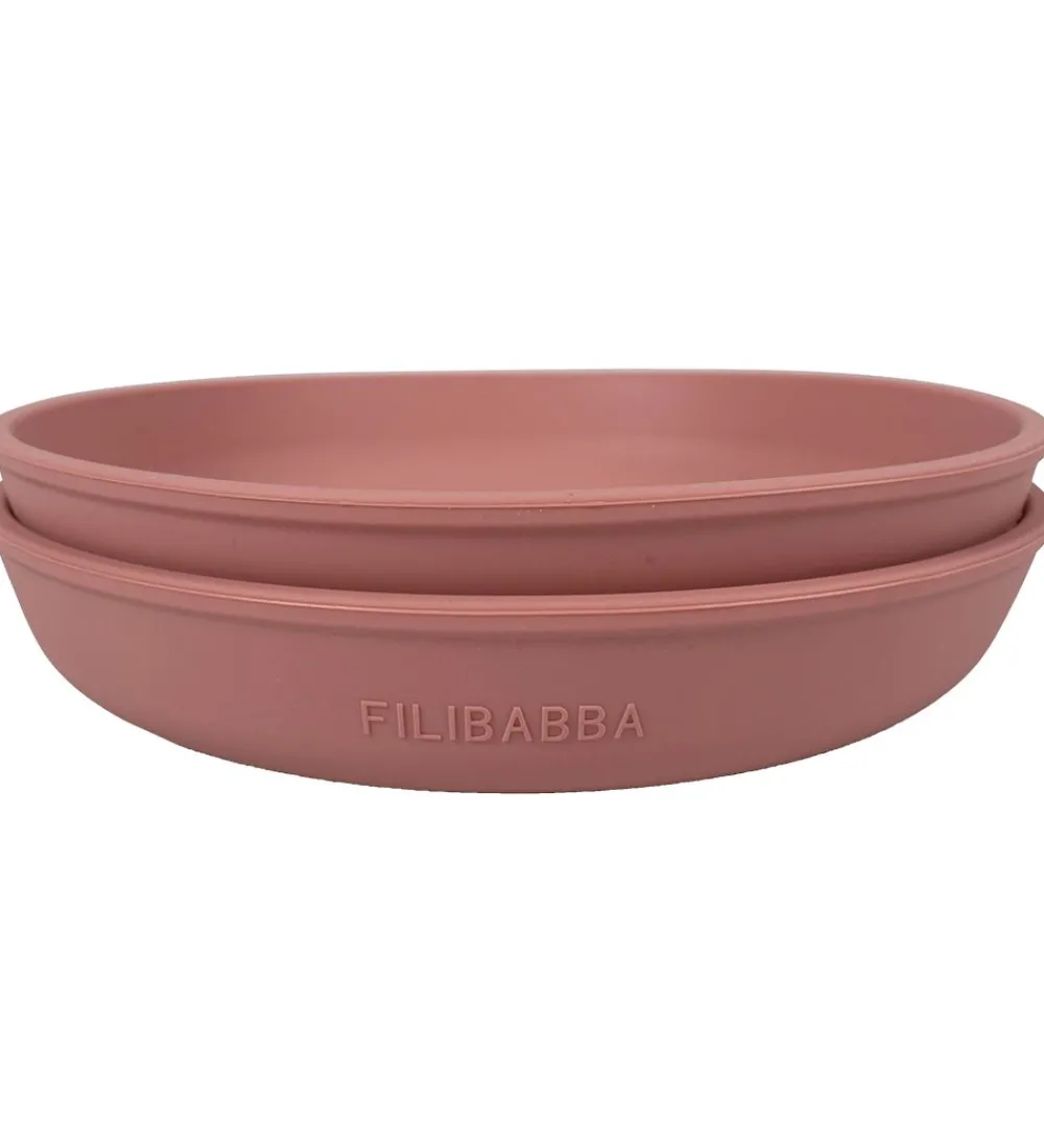 Filibabba Tallerkener>Tallerkener - Silikone - 2-Pak - Rose
