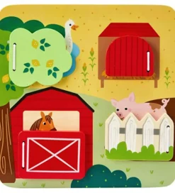 Fisher-Price Aktivitetslegetøj>Fisher Price Aktivitetsplade - Træ - Gårdsdyr