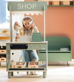Flexa Trælegetøj|Legekøkken Og Legemøbel>Butik og Café - Træ - Play - Natural Green