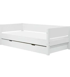 Flexa Senge|Enkeltseng m. Udtræksfunktion - 210x101x66,5 cm - Hvid